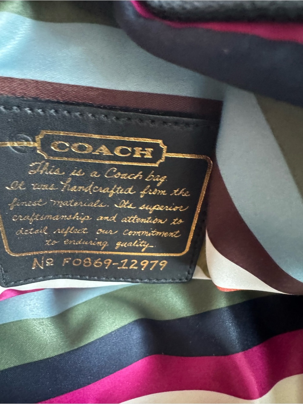 Coach Black Signature Canvas Satchel with Turnlock Pockets - Picture 4 of 4